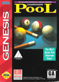 Championship Pool Sega Genesis US box art